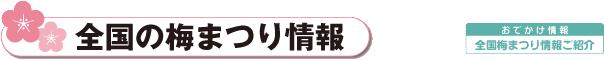 全国の梅まつり情報