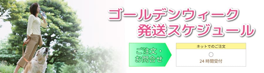 エアバギーペットフォードッグ・ゴーウォーカー 発送スケジュール夏季休暇期 バナー