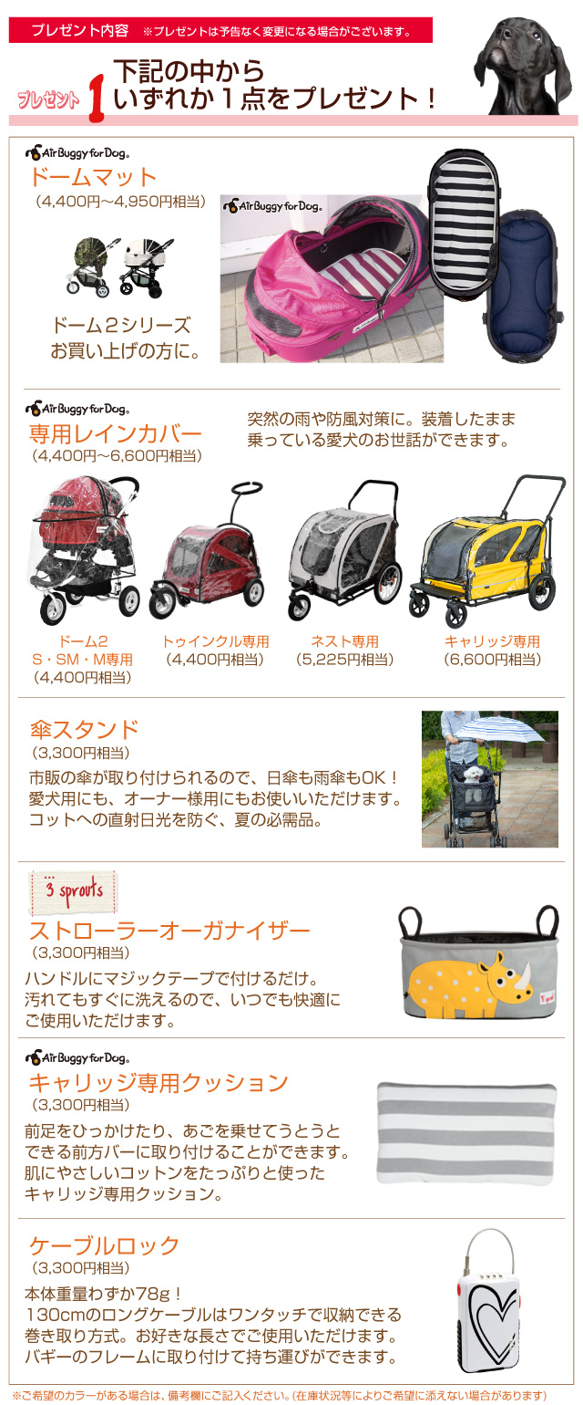 エアバギーフォードッグ購入特典おすすめグッズ